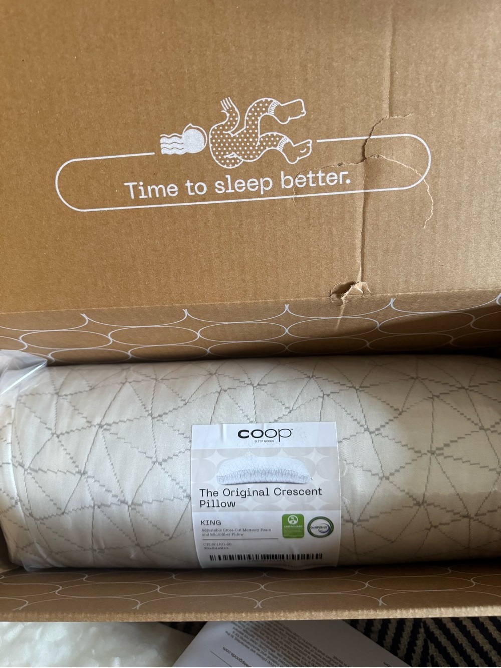 Coop Home Goods The Original Cut-Out Adjustable Pillow, King Size Bed Pillows - Picture 2 of 4